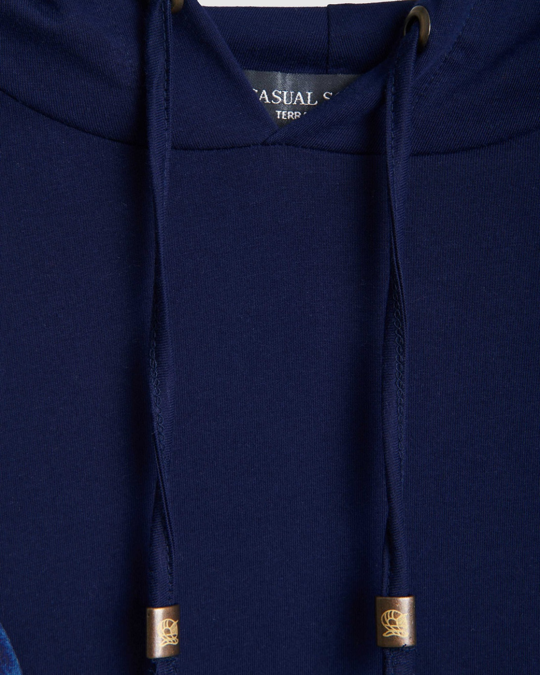 Men's Navy, Hooded Henley Shirt, Phil Daniels - Quadrophenia Print & Casual Society Logo