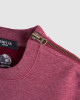 Men's Bordeux Loop-Back Sweatshirt, with Casual Society Micro-Leather Applique Embossed Embroidery