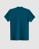 Men's Teal Polo, with Geometric Panel Tailoring and Embossed Casual Society Logo