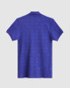 Men's Navy Polo, with Geometric Panel and Embossed Casual Society Logo