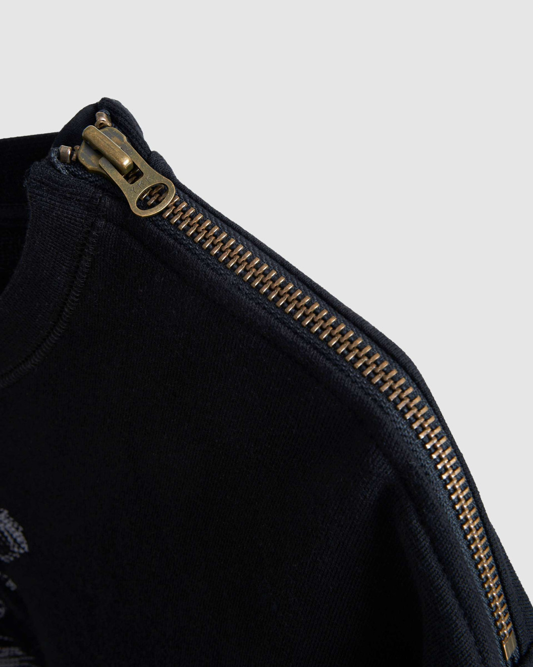 Men's Black Loop-Back Sweatshirt, with Casual Society Micro-Leather Applique Embossed Embroidery