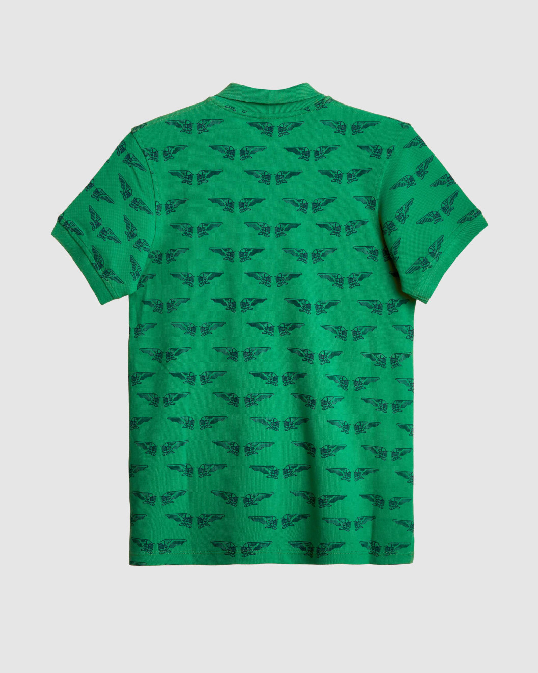 Men's Pastel Green Pique Polo, with Angelic Templar Print and Casual Society Logo