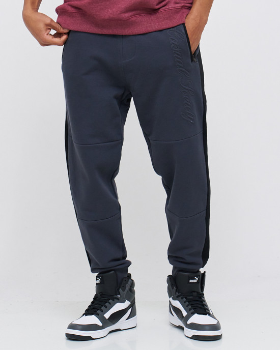 Men's Navy Grey Jogging Pants with Casual Society Embroidery Men's Navy Grey Jogging Pants with Casual Society Embroidery