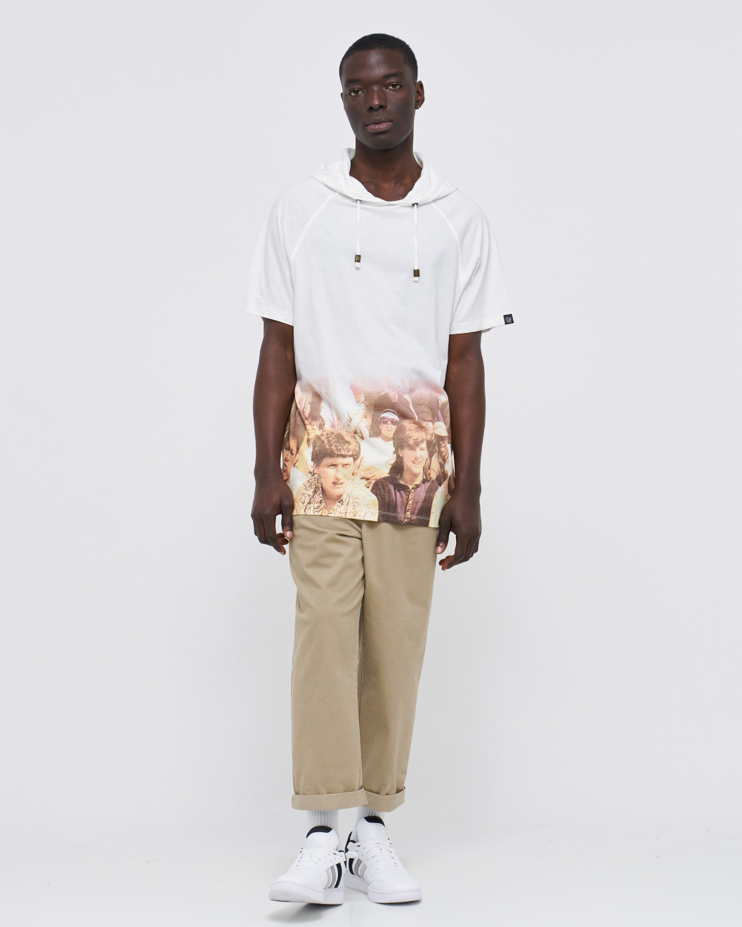 Men's hooded henley shirt outlet